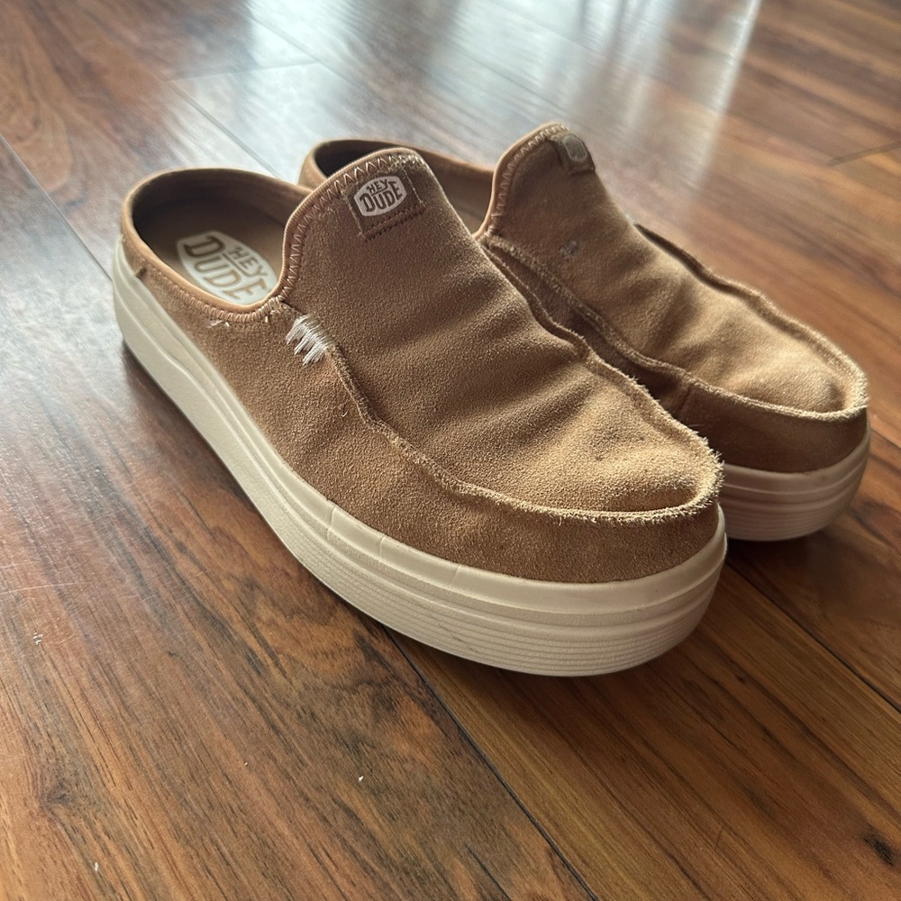 Hey Dude Classic Tan Loafers